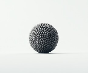 Gray sphere with textured surface