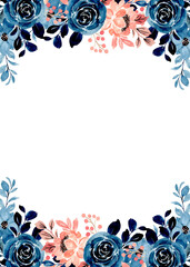 Watercolor flowers background vector for design.