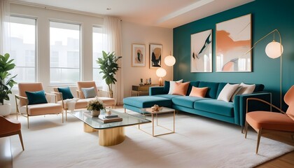 interior modern design room 3d