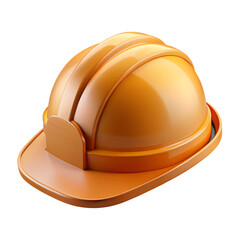 Fototapeta premium 3d rendered orange hard hat construction safety