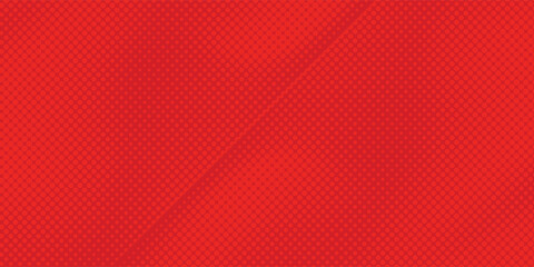 Abstract dots halftone red color pattern gradient texture with technology digital background. Pop art comic modern
