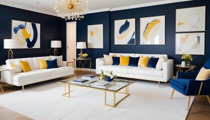 interior modern design room 3d