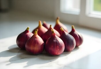 fresh figs on white background