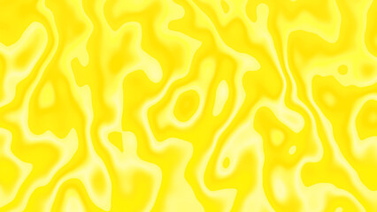 Abstract Yellow Liquid Background with Smooth Wavy Patterns