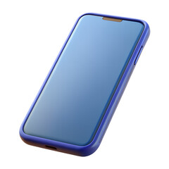 3d smartphone device illustration blue color isolated