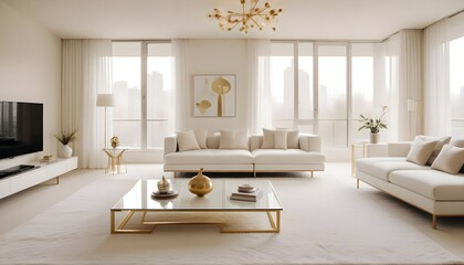 interior modern design room 3d