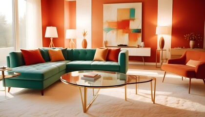 interior modern design room 3d