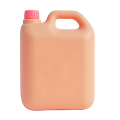 Plastic Container with Handle on White Background Studio Shot