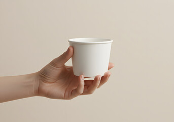 Modern Sweetness—Minimalist Ice Cream Mockup Framed by a Neutral and Light Atmosphere