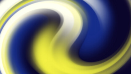 Abstract Swirl Motion Background with Blue Yellow and White Colors