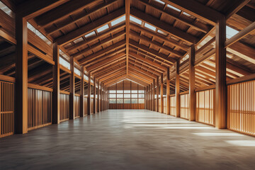 Luxurious livestock barn interior