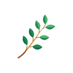 Botanical Branch isolated on transparent background