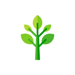 Clean Energy Tree Icon isolated on transparent background