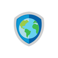 Earth Shield Icon isolated on transparent background