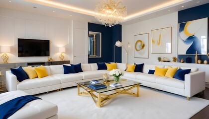 interior modern design room 3d