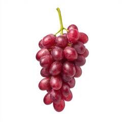 Fototapeta premium Bunch of red grapes isolated on white background
