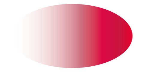 Red and white oval shape gradient flow isolated on transparent background