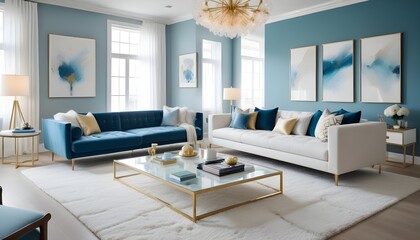 interior modern design room 3d