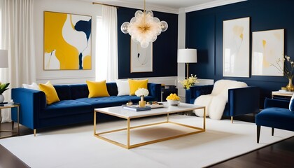 interior modern design room 3d