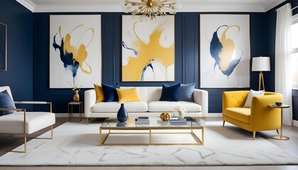 interior modern design room 3d