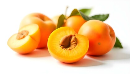 apricots isolated on white background