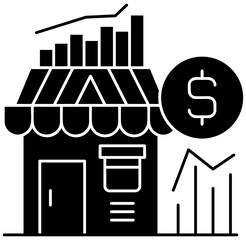 Marketing Stor Icon Vector Element