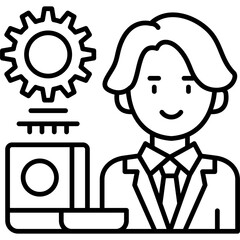 Data Scientist Icon Vector Element