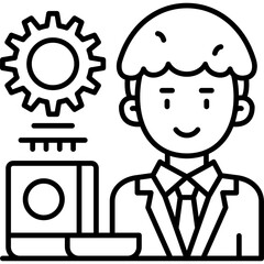 Data Scientist Icon Vector Element