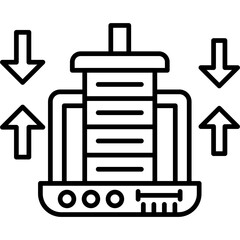 Data Compression Icon Vector Element