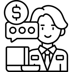 Online Chat Icon Vector Element