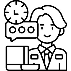 Massage Timing Icon Vector Element