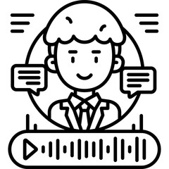 Voice Message Icon Vector Element