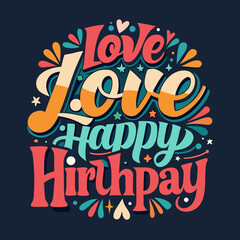 vector illustration of a happy birthday card