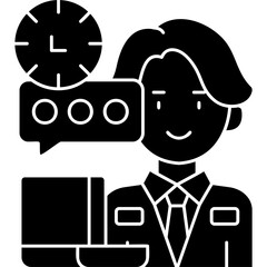 Massage Timing Icon Vector Element