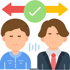 Social Distancing Icon Vector Element