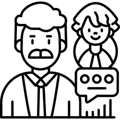 Online Conference Icon Vector Element