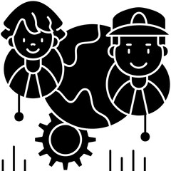 Obraz premium Global Connection Icon Vector Element