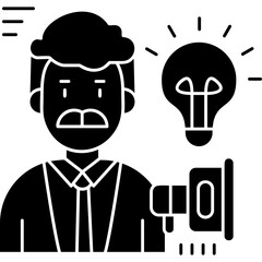 Think Idea Icon Vector Element