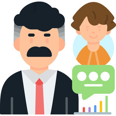 Online Conference Icon Vector Element