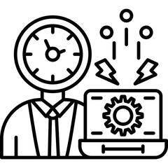 Hard Work Icon Vector Element