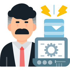 Overwork Icon Vector Element