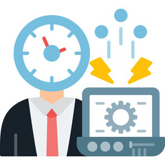 Hard Work Icon Vector Element