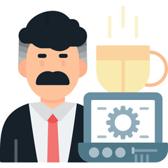 Coffee Time Icon Vector Element