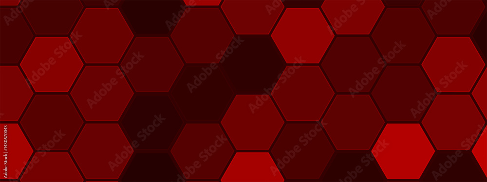 Poster hexagonal gaming honeycomb abstract background. hexagon technology futuristic dark vector abstract b
