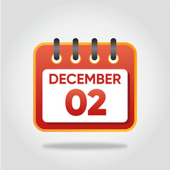 December 2 Calendar Illustration