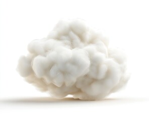 Fluffy white cloud-like formation