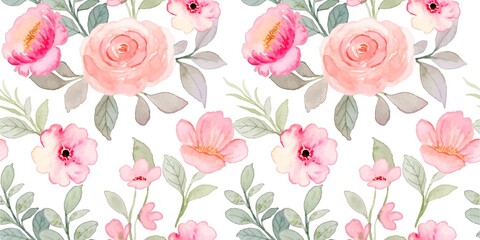 Delicate Watercolor Floral Pattern for Spring