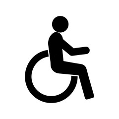 Handicap Symbol Silhouette vector illustration