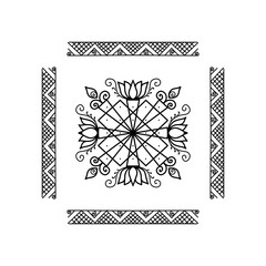 Muggulu lotus design Indian kolam for rangoli dots and 'muggulu, kolam,rangoli, lines