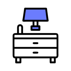 Simple blue shape abstraction on black background graphic